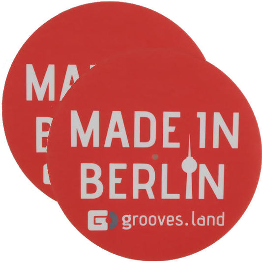 Grooves.Land Slipmats - Logo: Made in Berlin (2er Pack)